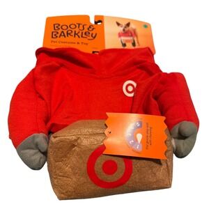 Boots & Barkley Target Employee Dog Costume and Toy Set Red Hoodie Size Large